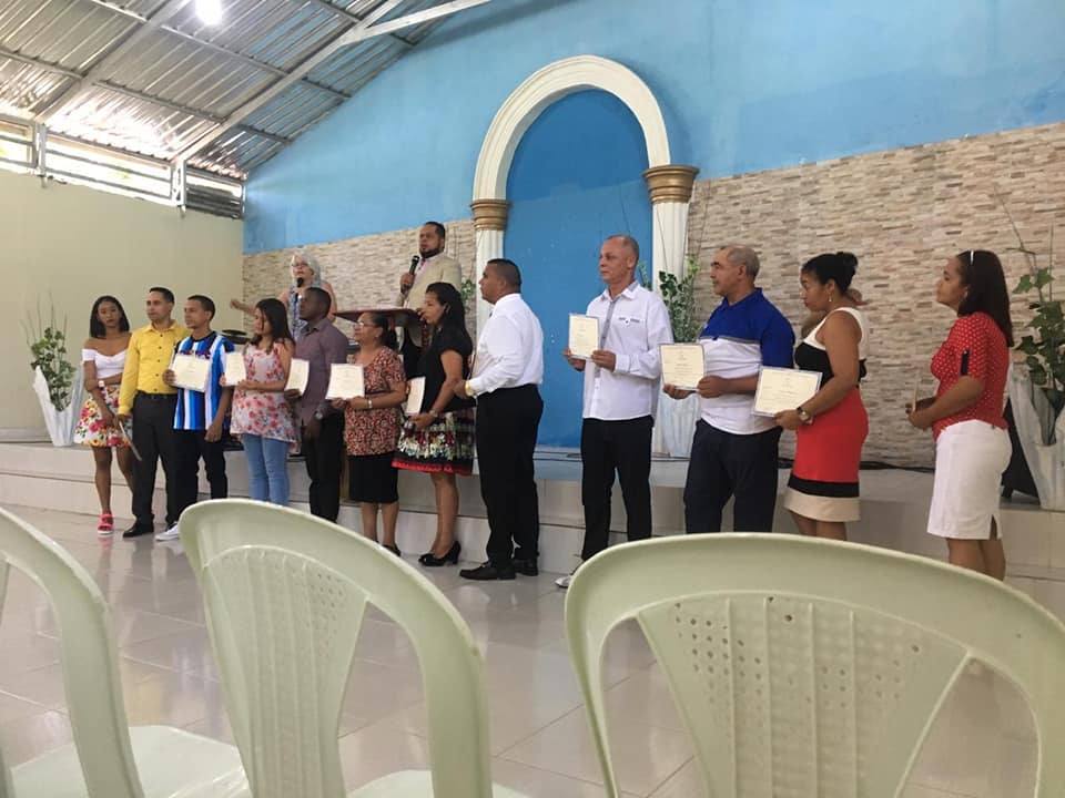 Our Evangelism class graduating today! I am so proud of this group that Conrad and I taught! They are so on fire for the Lord and evangelizing their town! The power of God working in and through them is Amazing. Much thanks goes to Pastor Agusto and Ginnette his lovely wife for allowing us to come teach this special group! God has big plans for this church that is filled will love!!!!